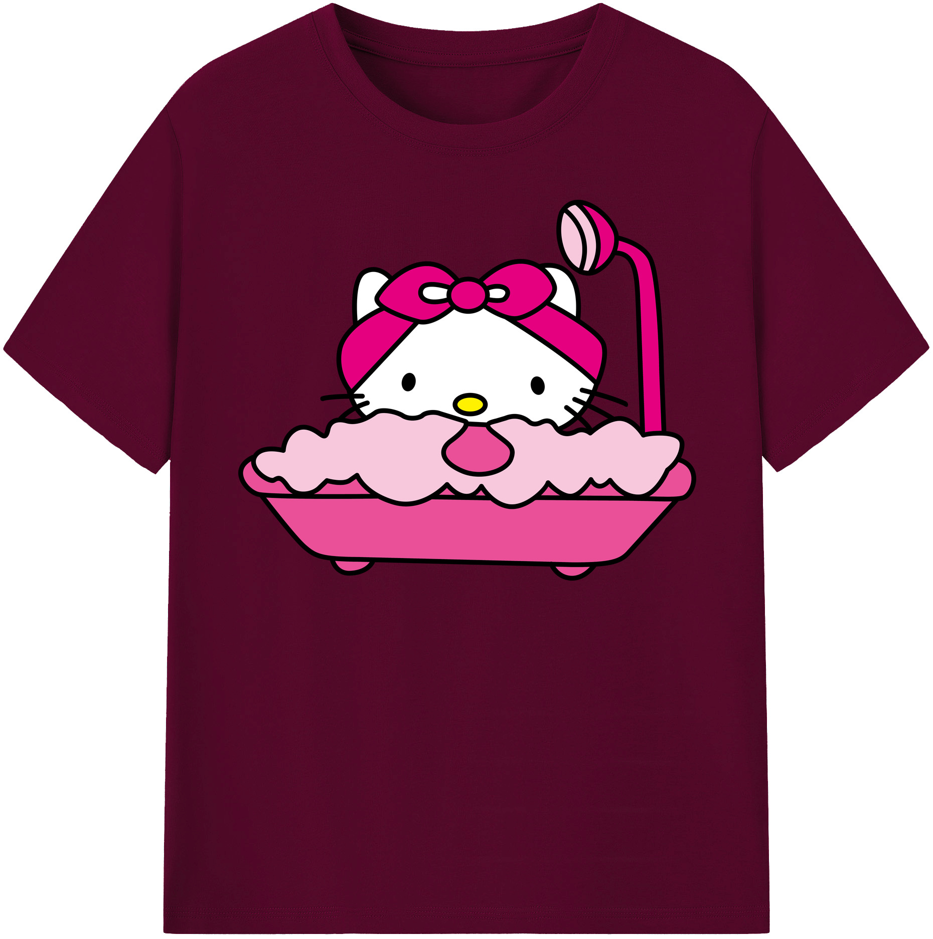 （画像用） Hello Kitty ハローキティ レディースカジュアルプリントTシャツ（綿100％）